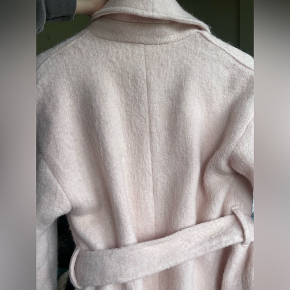 Kimchi Blue wool blend dusty pink wrap coat - Picture 8 of 10